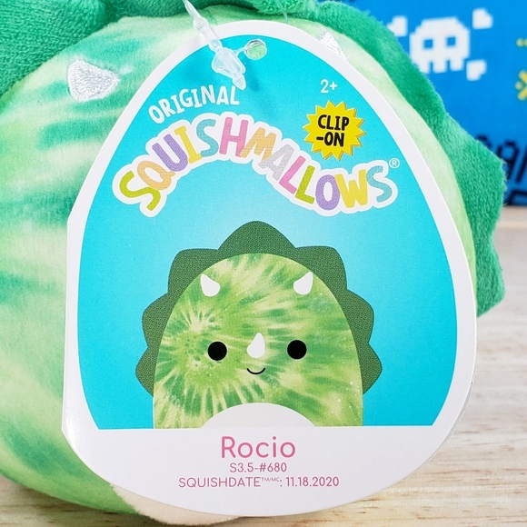 Squishmallow Rocio the Triceratops 3.5" Clip UltraSoft Learning Express Plush - Picture 10 of 12